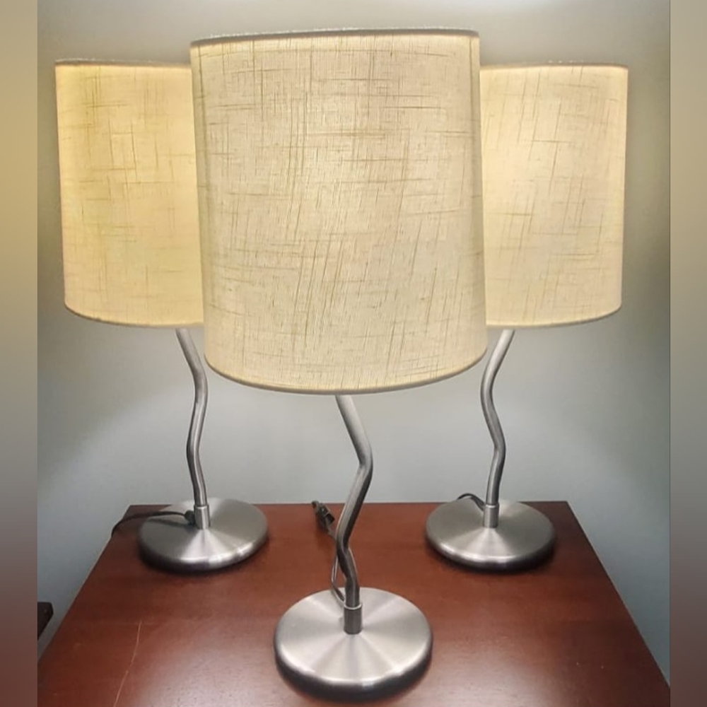 Vintage Original IKEA Antimon Squiggle Lamp Set of 3